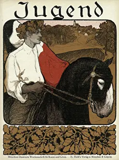 Jugend front cover, young man on a donkey