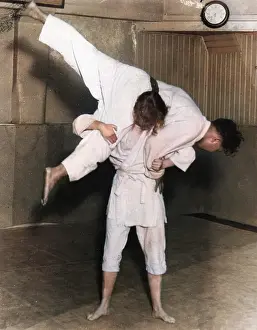 Barnaby (colourised): JUJITSU THROW