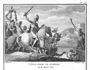Rubicon: Julius Caesar crossing the Rubicon River