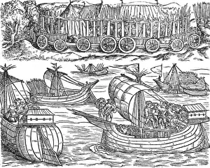 Gallic: Julius Caesar Sailing the Thames, 54 BC