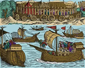 1530: Julius Caesar Sailing the Thames, 54 BC