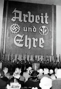 Commissioner: Julius Lippert at a DAF-event in Berlin, 1936
