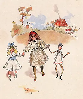 Baumer: Jumbles by Lewis Baumer - Girl and Dolls