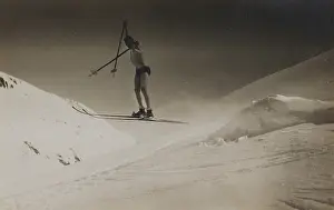 Curiosities: Jump of a skier dressed only in swimsuit