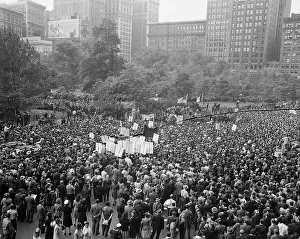 Madison: June 6, 1944 - A crowd on D-day in Madison