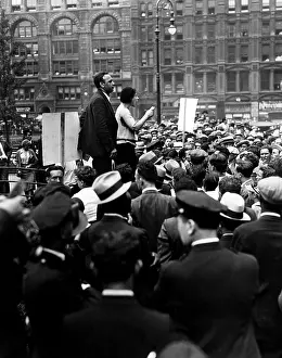 Aldermen: June Croll addresses a crowd of communists ?