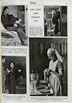 Reportage: June Duprez, actress, on set, Denham Studios