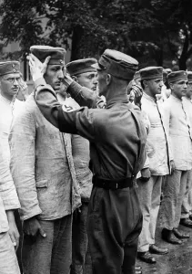 Trainee: Junior lawyers during roll call, 1933