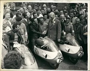 Guzzi: Junior TT racing in the Isle of Man, after the race