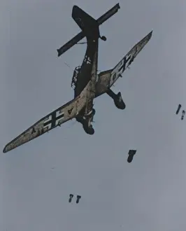 Releases: Junkers Ju 87B -releases its bombs from low level with?