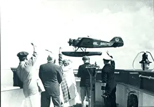 Catapulted: Junkers Ju46 of Lufthansa shortly after being catapulted