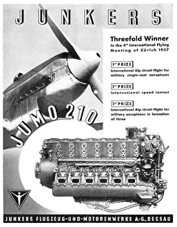 Jumo: Junkers Jumo 210 Aero Engine 1937