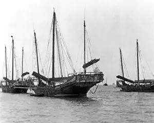 Junks: Junks on the water, China