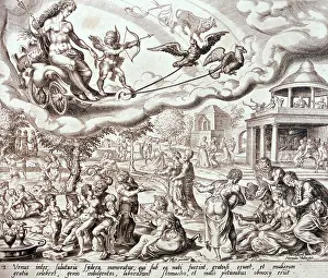 Binge: Jupiter, carryied on cart by two peacocks