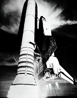 Moments: Just moments following ignition, the Space Shuttle
