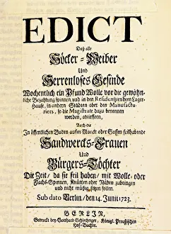 Edict: justice, documents, Edict, by king Frederick