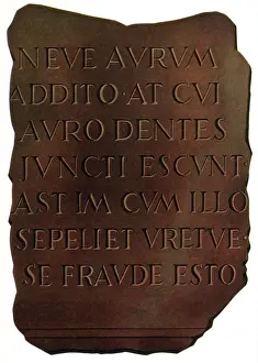 Decreed: justice, laws, Roman Empire, plate from twelve