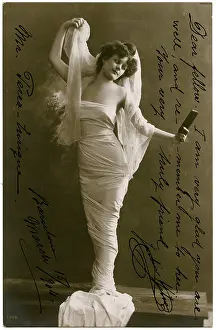 Selfie: Justine Yilve wrapped in a sheet 1904