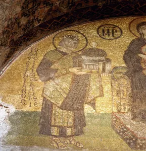 Justinian: Justinian I (483-565). Mosaic
