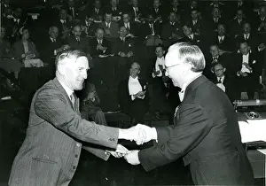 Fraes: J.W. Barnes, left, is presented with his Royal Aeronauti