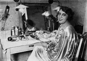 Dorsch: Kaethe Dorsch on the dressing table