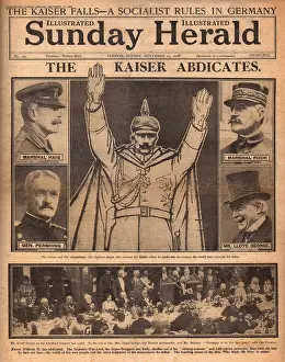 Abdicate: Kaiser Wilhelm II abdicates, WW1
