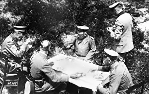 Kaiser Wilhelm II at lunch in the field, WW1