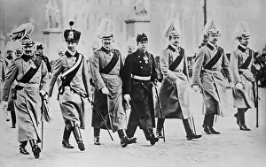 Facial Hair: Kaiser Wilhelm II with his six sons, parading to