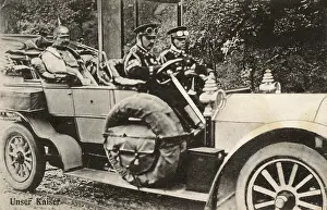 Windscreen: Kaiser Wilhelm II - travelling by car