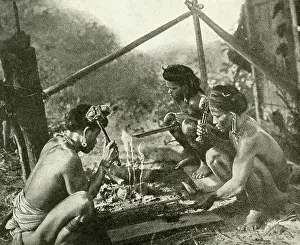 Blacksmiths: Kalabit tribe blacksmiths, Sarawak, Borneo, SE Asia