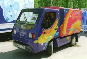 Kazan: KamAZ microcar at motor show in Kazan, 1996