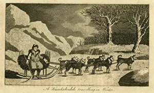 Sleigh: A Kamtschadale travelling in Winter