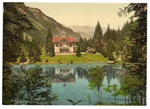 Oberland: Kander Valley, Blausee, and pension, Bernese Oberland, Switz