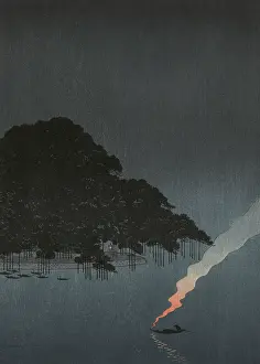 Smoky: Karasaki pines at night