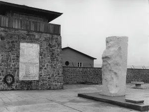 Plaques: The Karbyshev memorial in Mauthausen