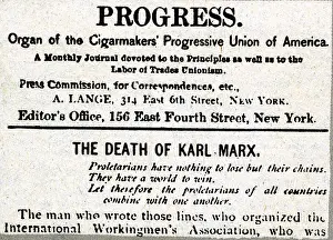 Obituary: Karl Marx