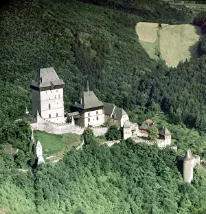 1348: Karlstein Castle - aerial view