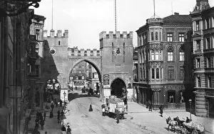 Karlsplatz: Karlstor in Munich, about 1900