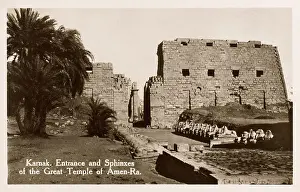 Senusret: Karnak Temple Complex, Egypt - Entrance and Sphinxes