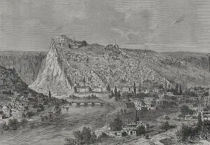 Mosques: Kars. Panoramic view of the city during Russian rule