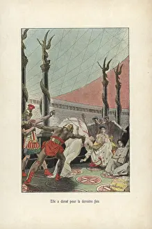 Orgy: Karysta dances in front of the Roman Empress and is killed