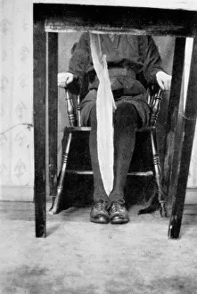 Ectoplasm: Kathleen Goligher lifts a table