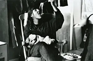 Breastfeeding: Katkin breastfeeding Zoe, 1991