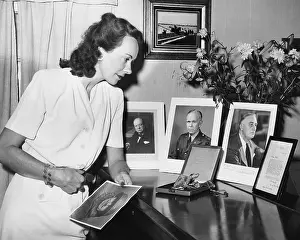 Ribboned: Kay Summersby with her World War II memorabilia