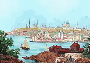 Navigating: Kazan. Engraving
