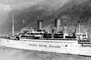 Fjords: KdF ship near Norway