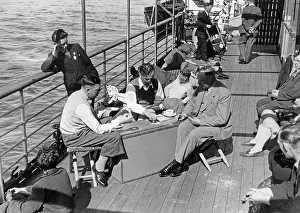 Madeira: KdF vacationer on a cruise ship, 1935