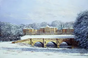 Kedleston: Kedleston Hall – winter snow scene