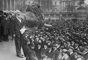 Keir Hardie giving a speech