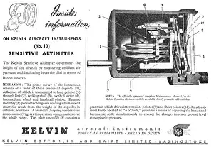 Altimeter: Kelvin Aircraft Instruments KBB Sensitive Altimeter